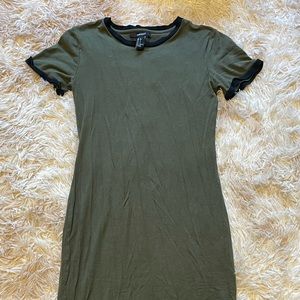 Army Green T-shirt Dress